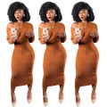 Custom Women Casual Long Bodycon Dress Backless Casual Sexy Party off Shoulder Dress